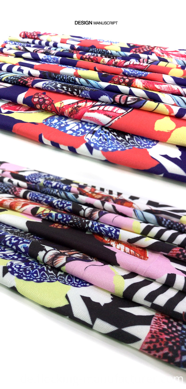 New Trend Printed Olyester Spandex Fabric for Swimwear